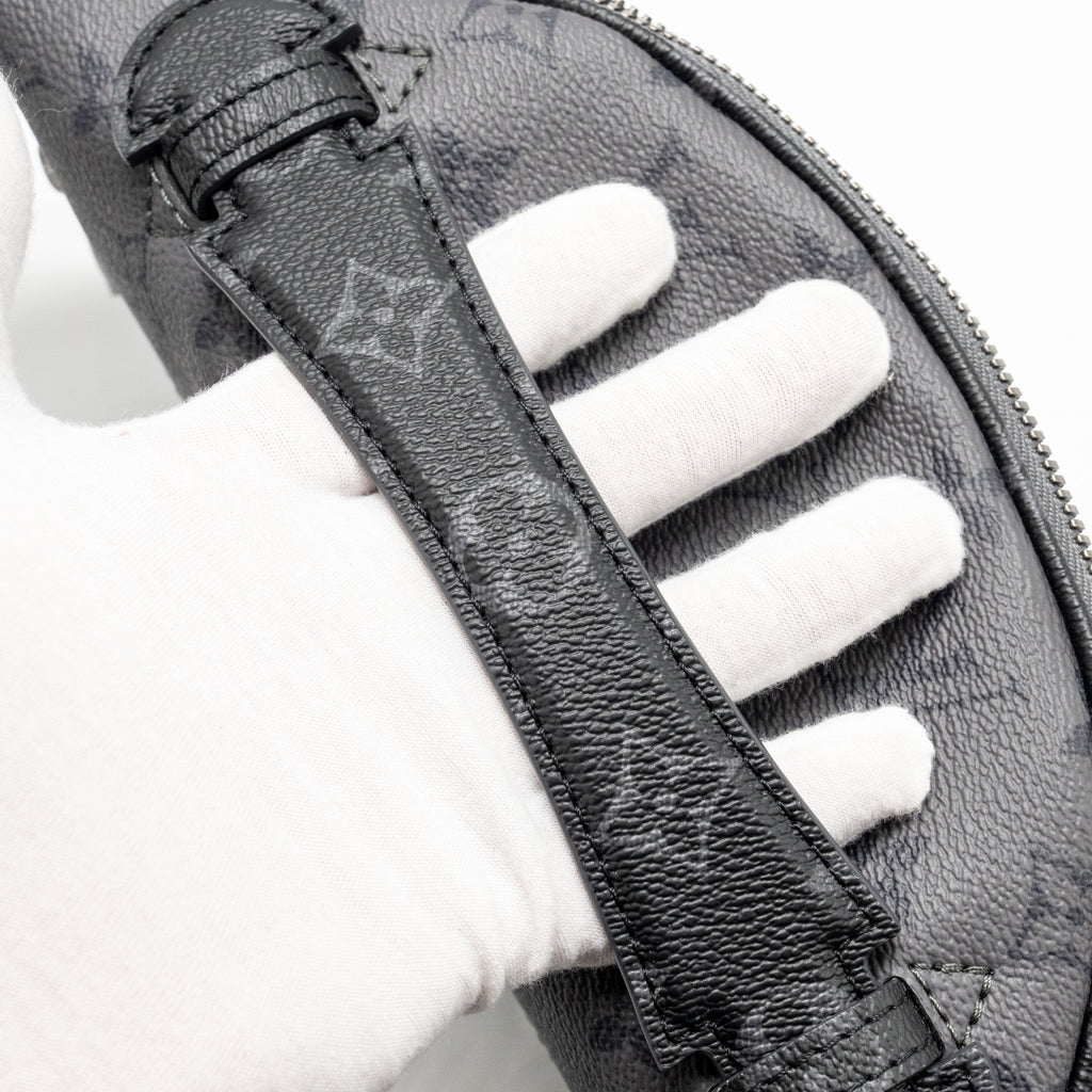 X YAYOI KUSAMA REVERSE MONOGRAM ECLIPSE MAXI BUMBAG CANVAS GREY/ MULTICOLOUR DARK SILVER HARDWARE
