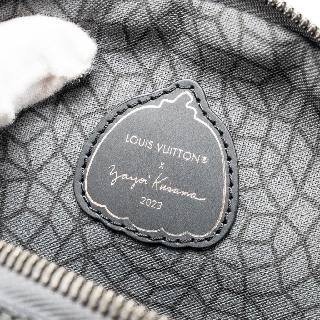 X YAYOI KUSAMA REVERSE MONOGRAM ECLIPSE MAXI BUMBAG CANVAS GREY/ MULTICOLOUR DARK SILVER HARDWARE