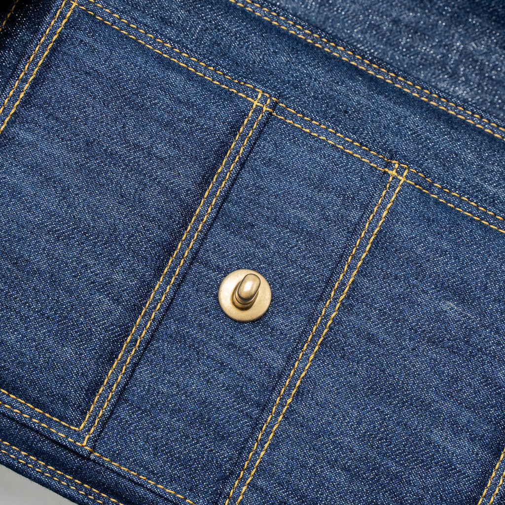 23S FLAP BACKPACK DENIM BLUE BRUSHED GHW (MICROCHIP)