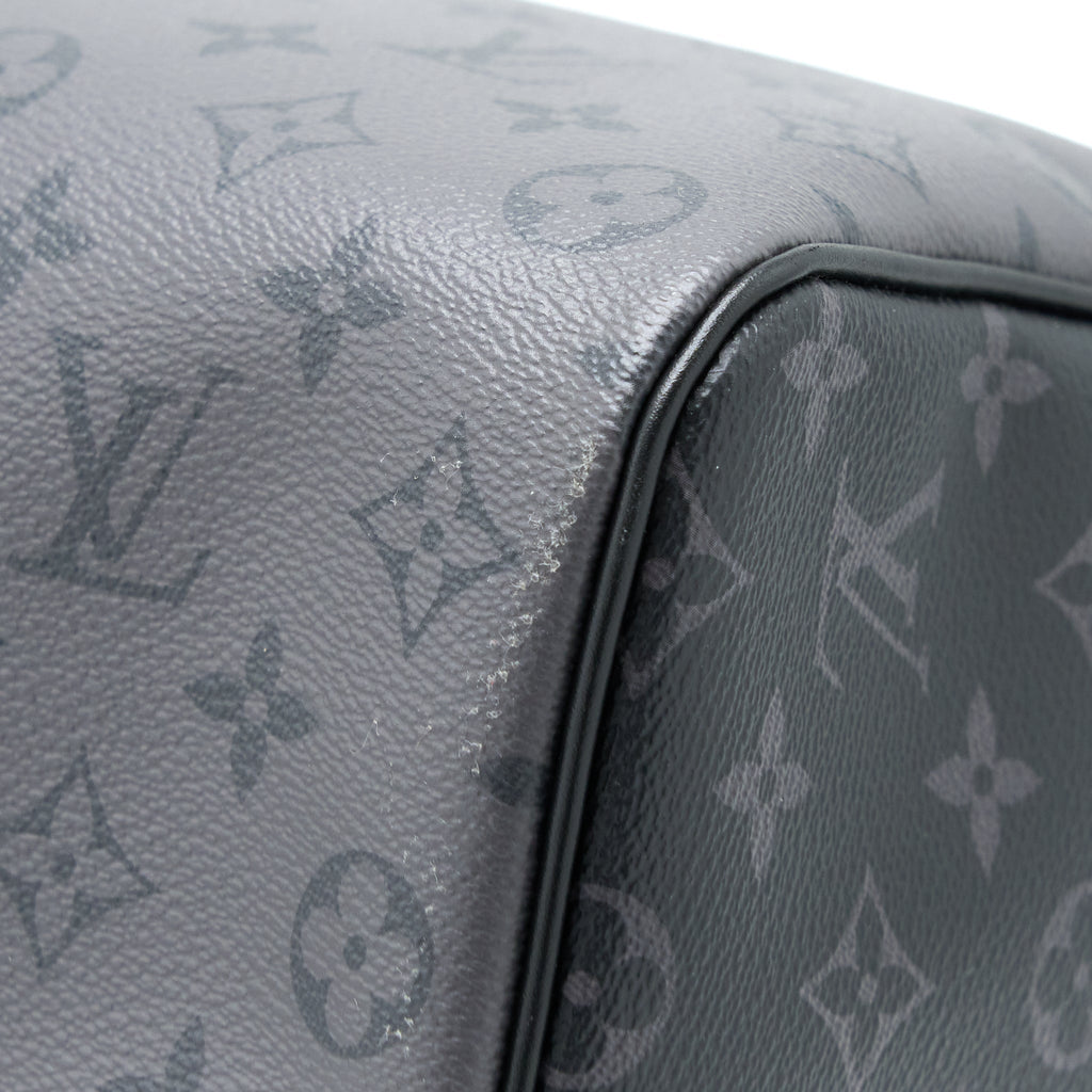 KEEPALL BANDOULIERE 50 MONOGRAM ECLIPSE CANVAS BLACK/GREY BLACK HARDWARE (NEW VERSION)