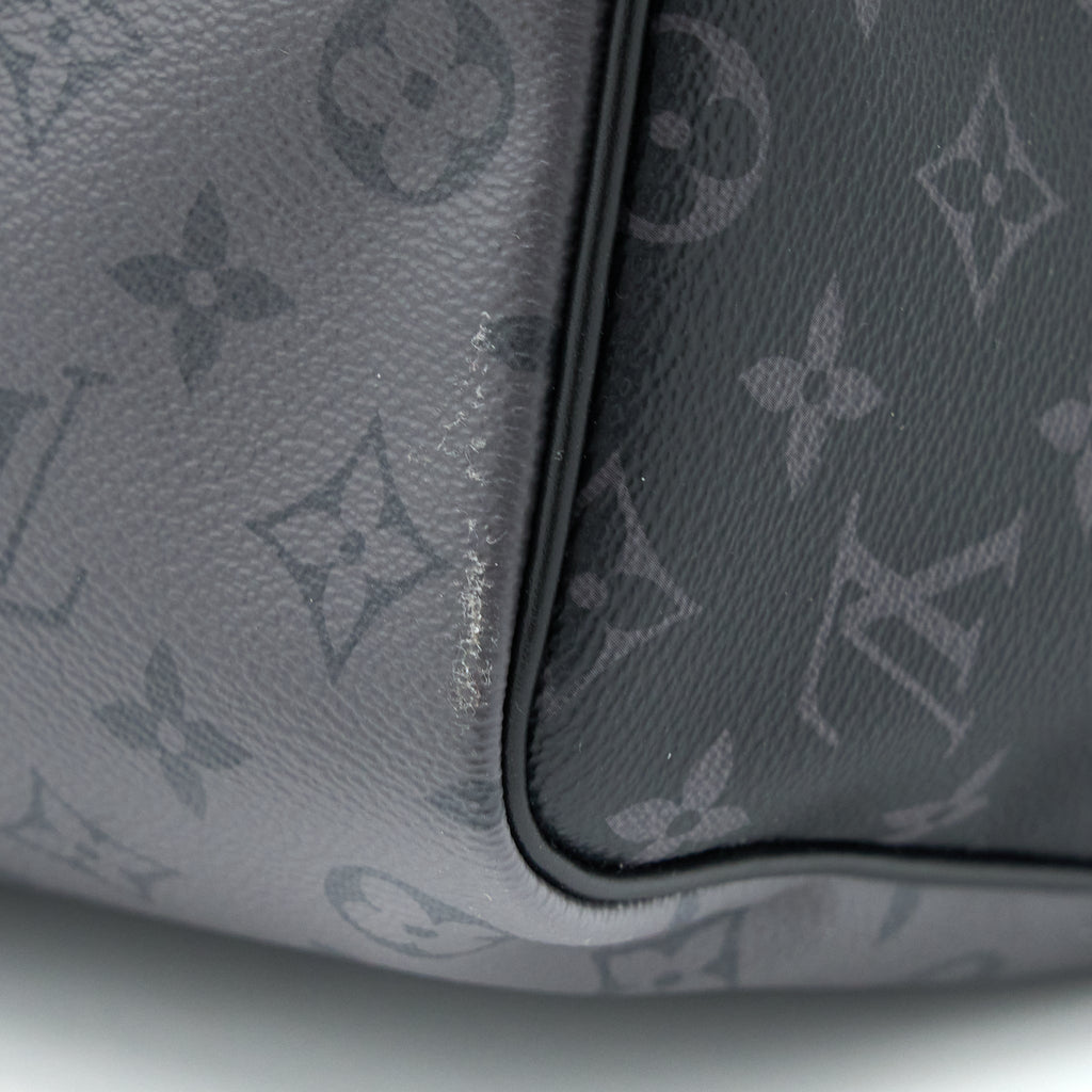 KEEPALL BANDOULIERE 50 MONOGRAM ECLIPSE CANVAS BLACK/GREY BLACK HARDWARE (NEW VERSION)