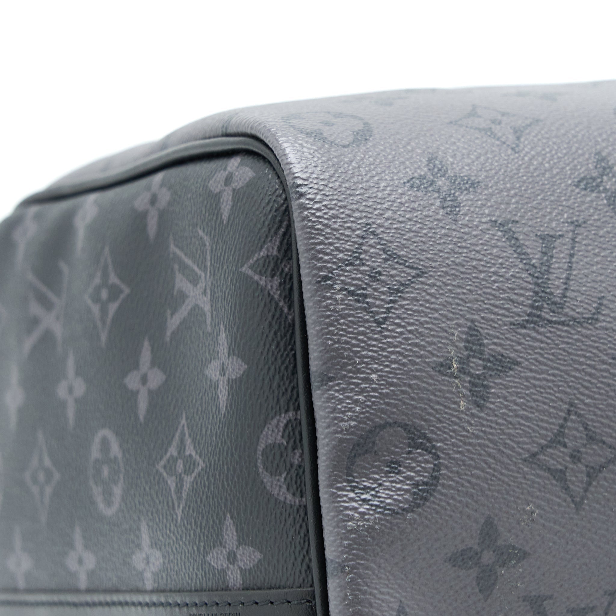 KEEPALL BANDOULIERE 50 MONOGRAM ECLIPSE CANVAS BLACK/GREY BLACK HARDWARE (NEW VERSION)