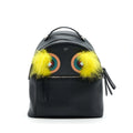 MONSTER BACKPACK IN BLACK WITH YELLOW FUR