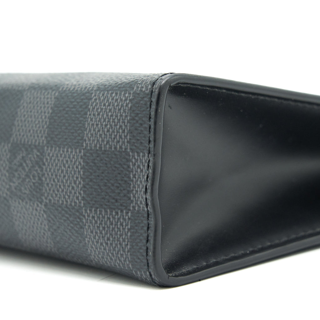POCHETTE VOYAGE DAMIER GRAPHITE