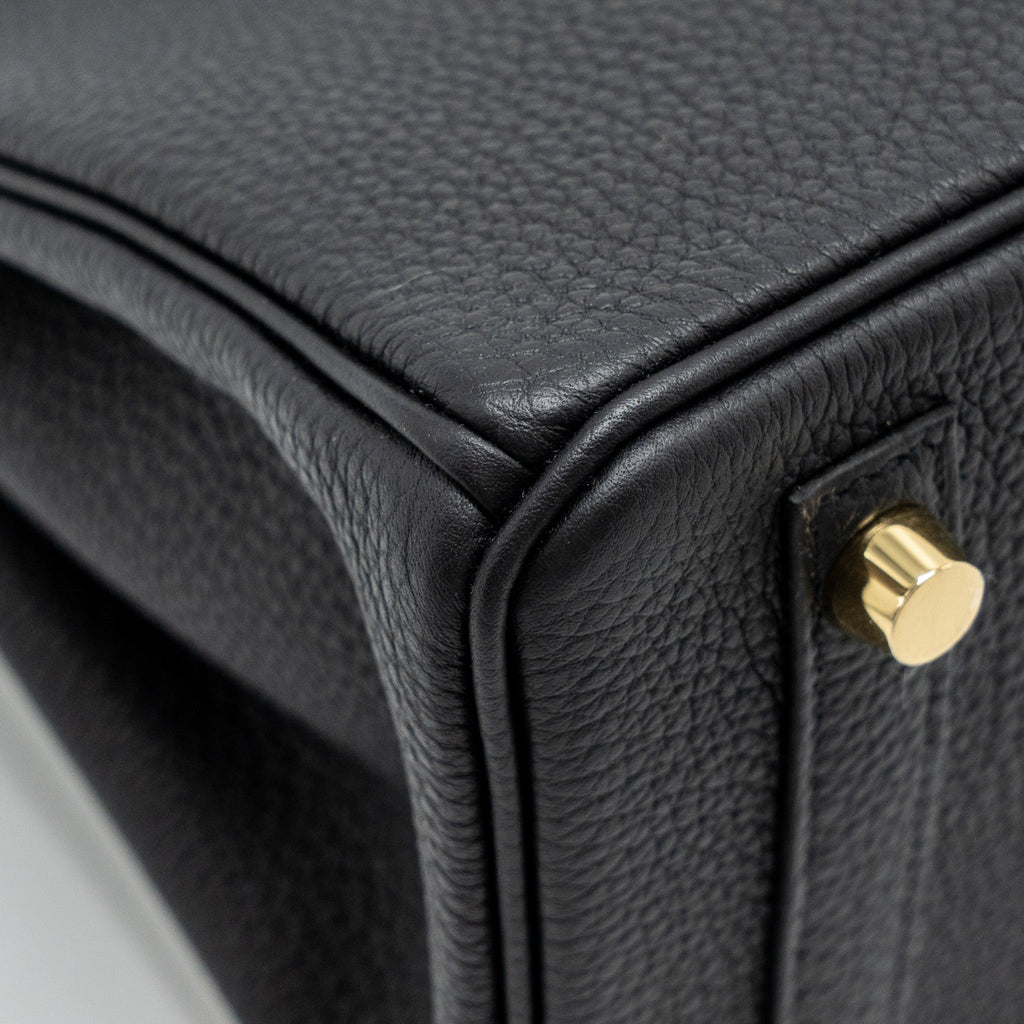 HERMES BIRKIN 25 TOUCH TOGO/LIZARD BLACK GHW