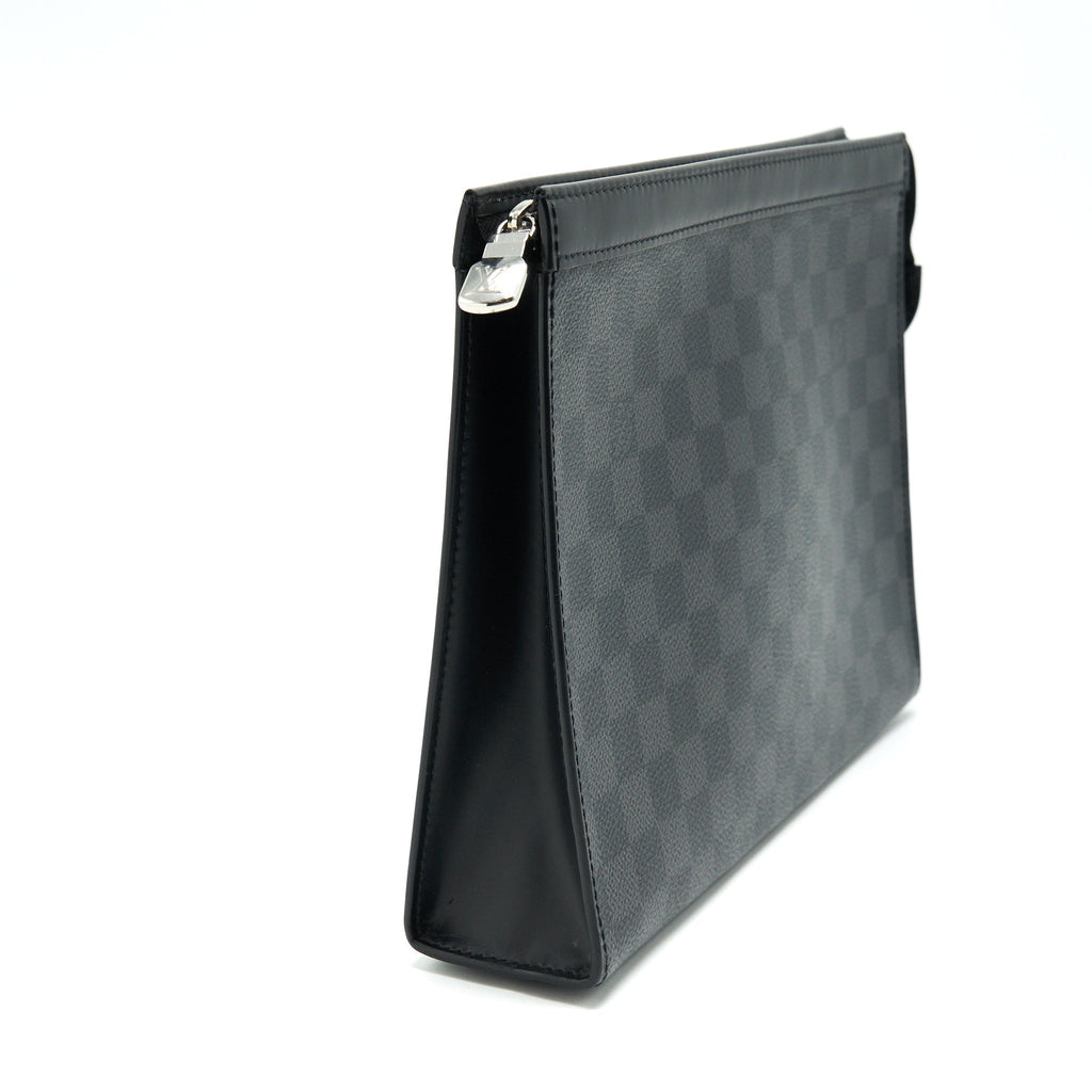 POCHETTE VOYAGE DAMIER GRAPHITE