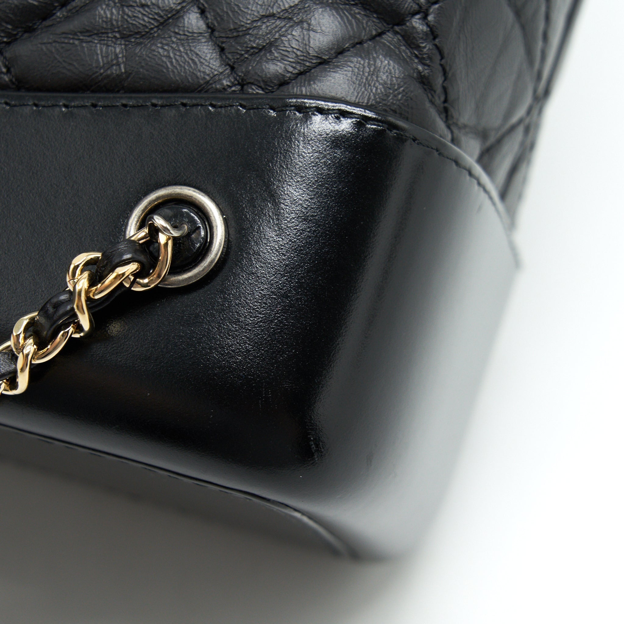 SMALL GABRIELLE BACKPACK BLACK DOUBLE COLOUR HARDWARE
