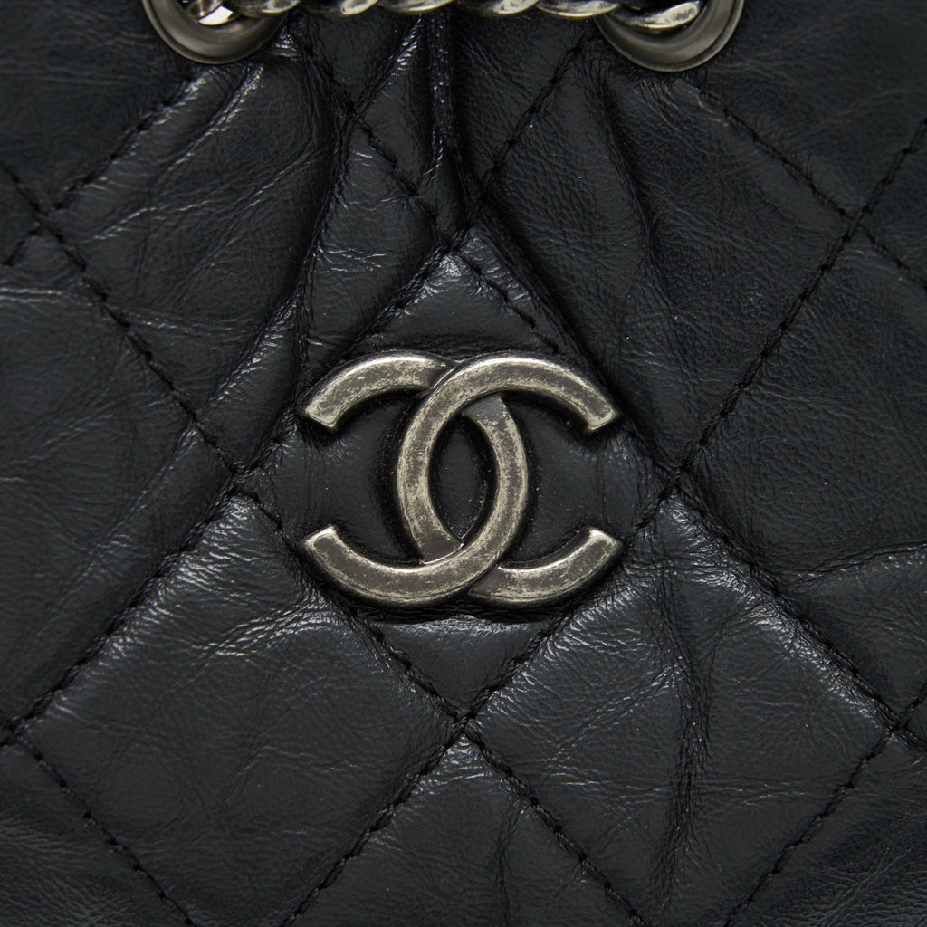 SMALL GABRIELLE BACKPACK BLACK DOUBLE COLOUR HARDWARE