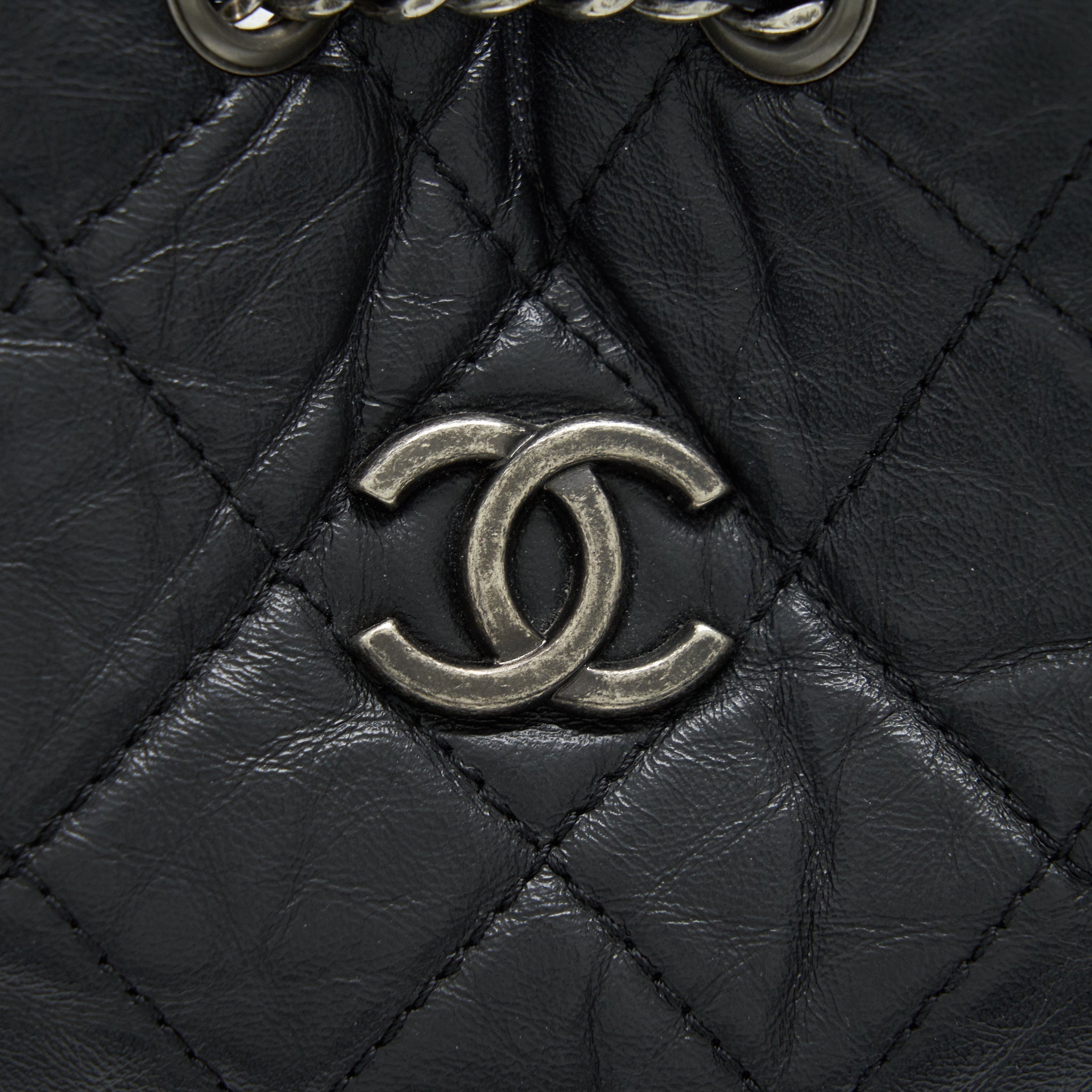 SMALL GABRIELLE BACKPACK BLACK DOUBLE COLOUR HARDWARE