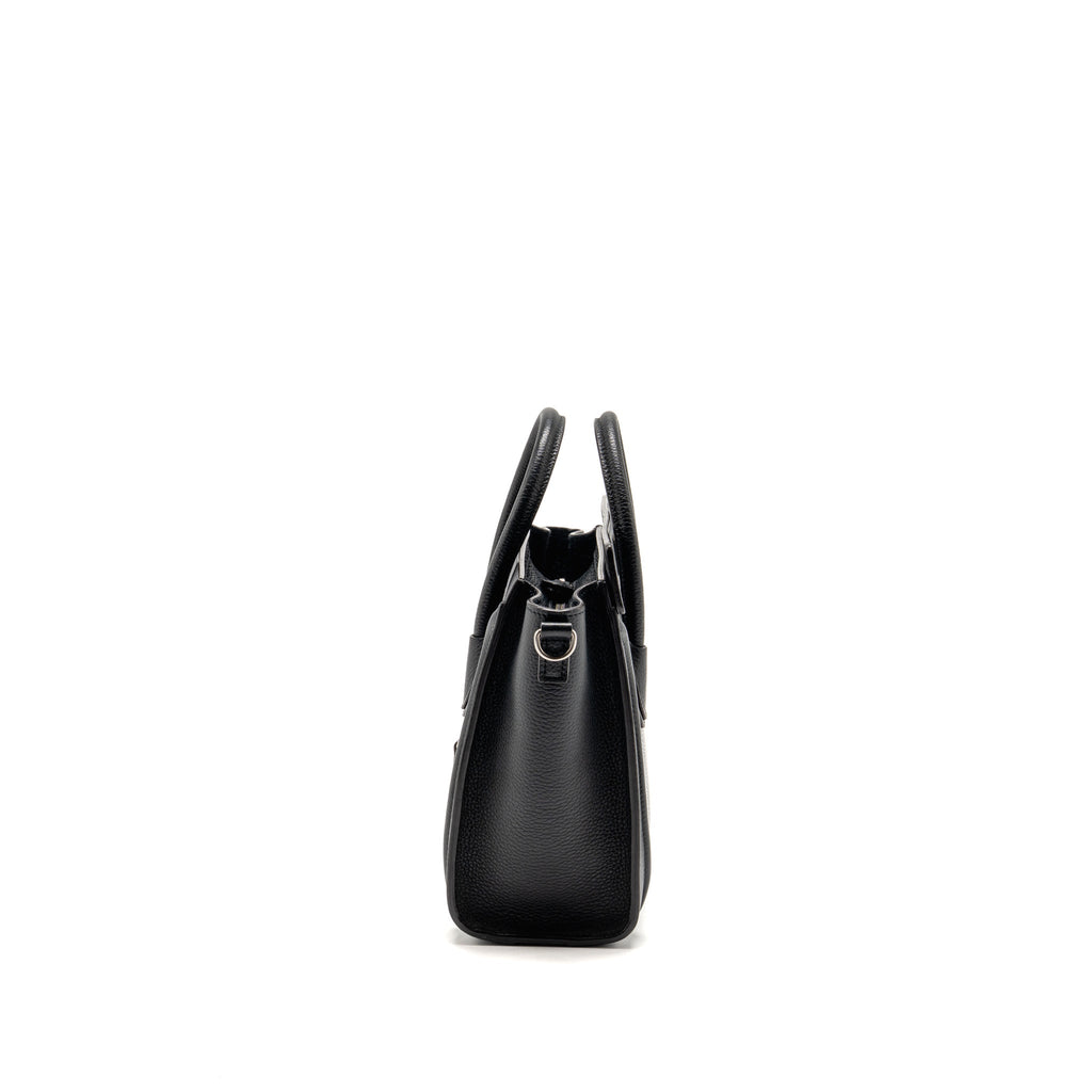 Celine Nano Luggage Bag Grained Calfskin Black SHW