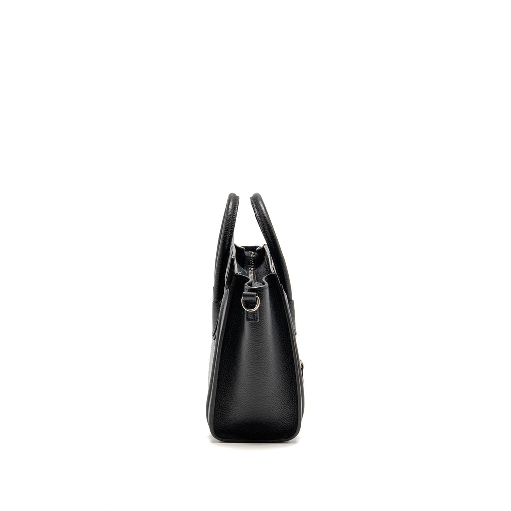 Celine Nano Luggage Bag Grained Calfskin Black SHW