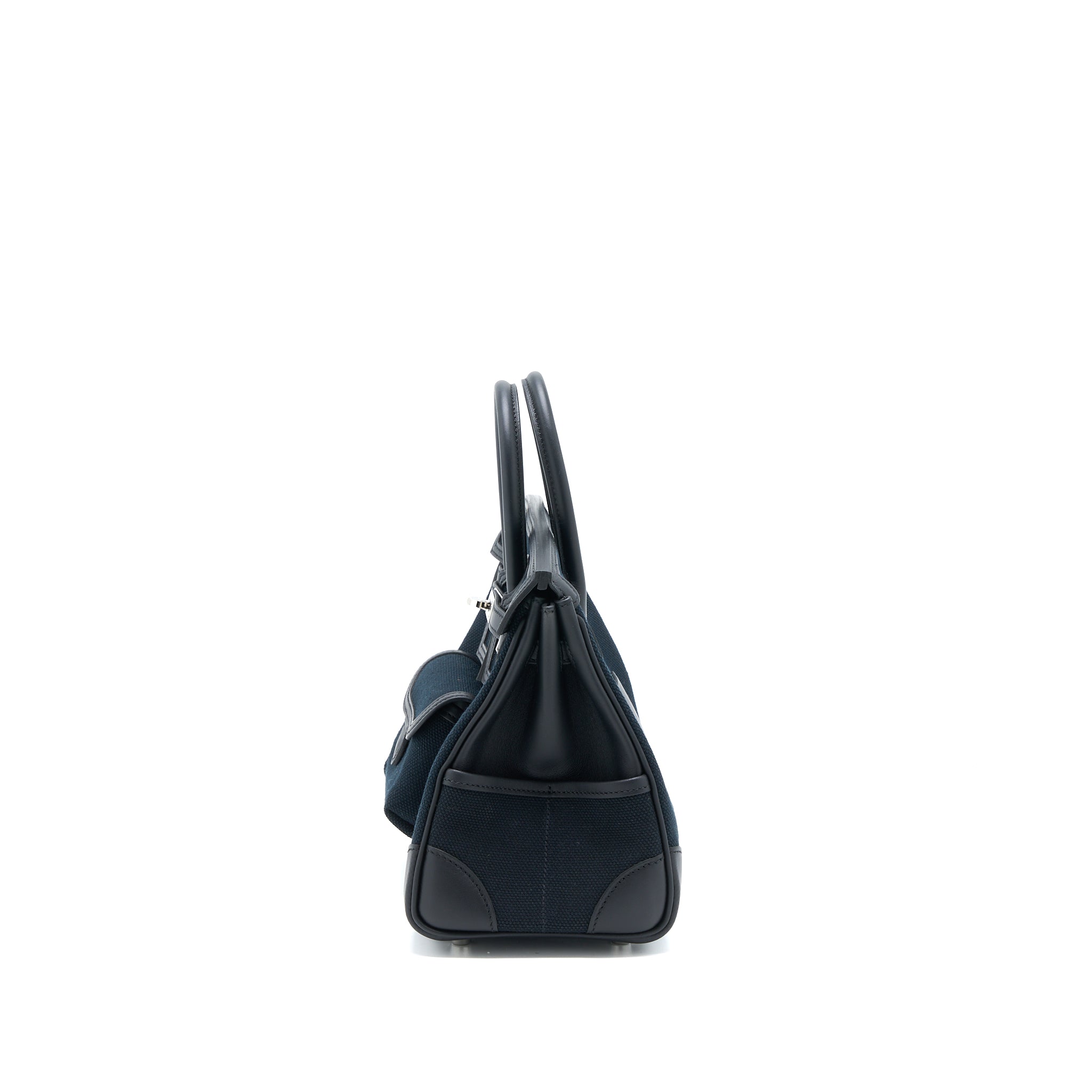 HERMES BIRKIN 25 CARGO TOILE GOELAND/SWIFT BLACK GHW