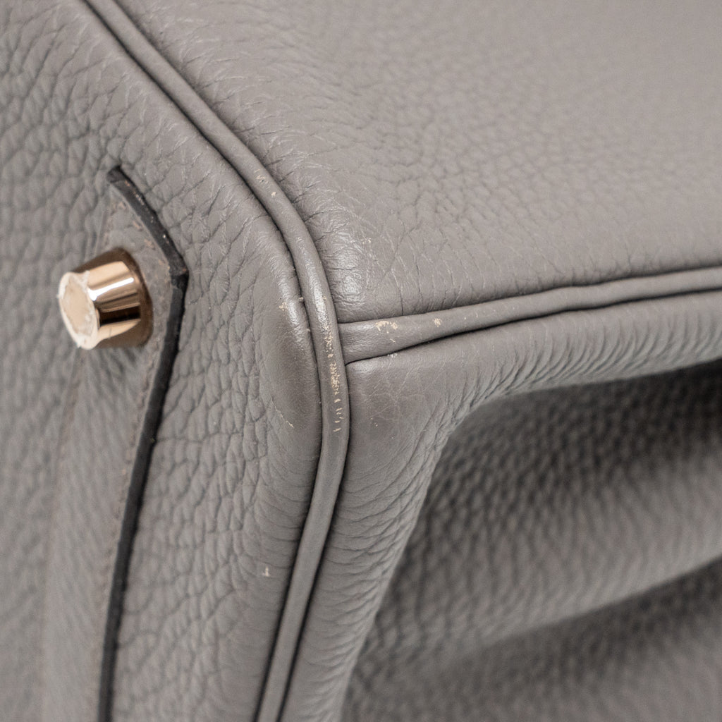 HERMES BIRKIN 30 TOGO GRIS ETAIN RGHW