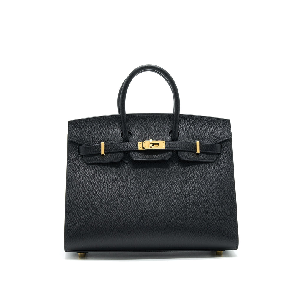 HERMES BIRKIN 25 SELLIER BLACK GHW