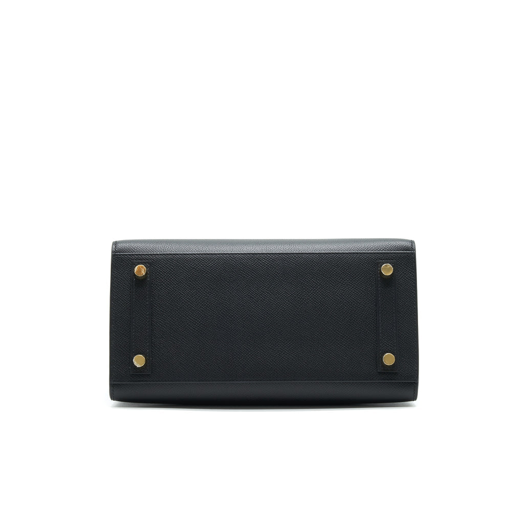 HERMES BIRKIN 25 SELLIER BLACK WITH GHW
