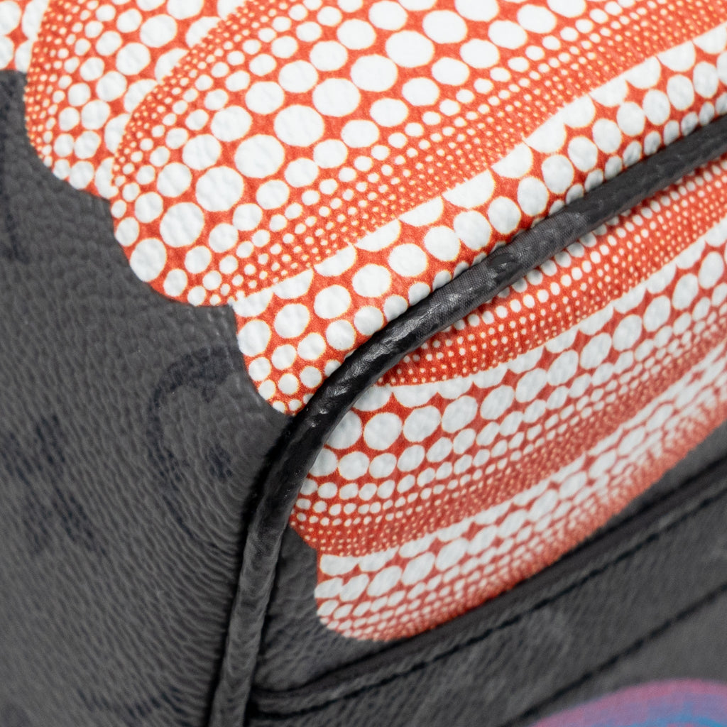 X YAYOI KUSAMA KEEPALL BANDOULIERE 25 PUMPKIN MULTICOLOURED MONOGRAM CANVAS SHW
