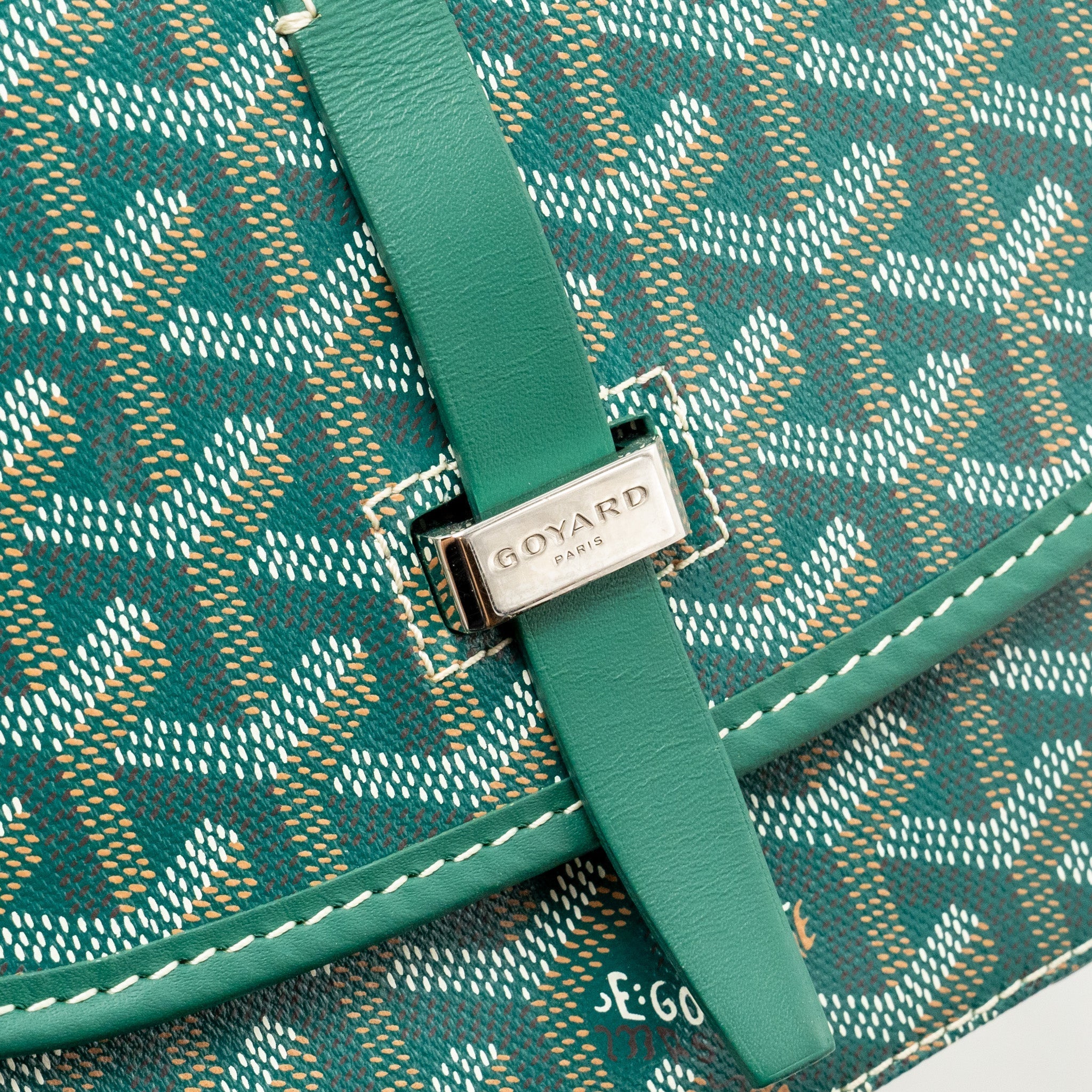 BELVEDERE PM MESSENGER BAG GOYARDLINE CANVAS GREEN SHW