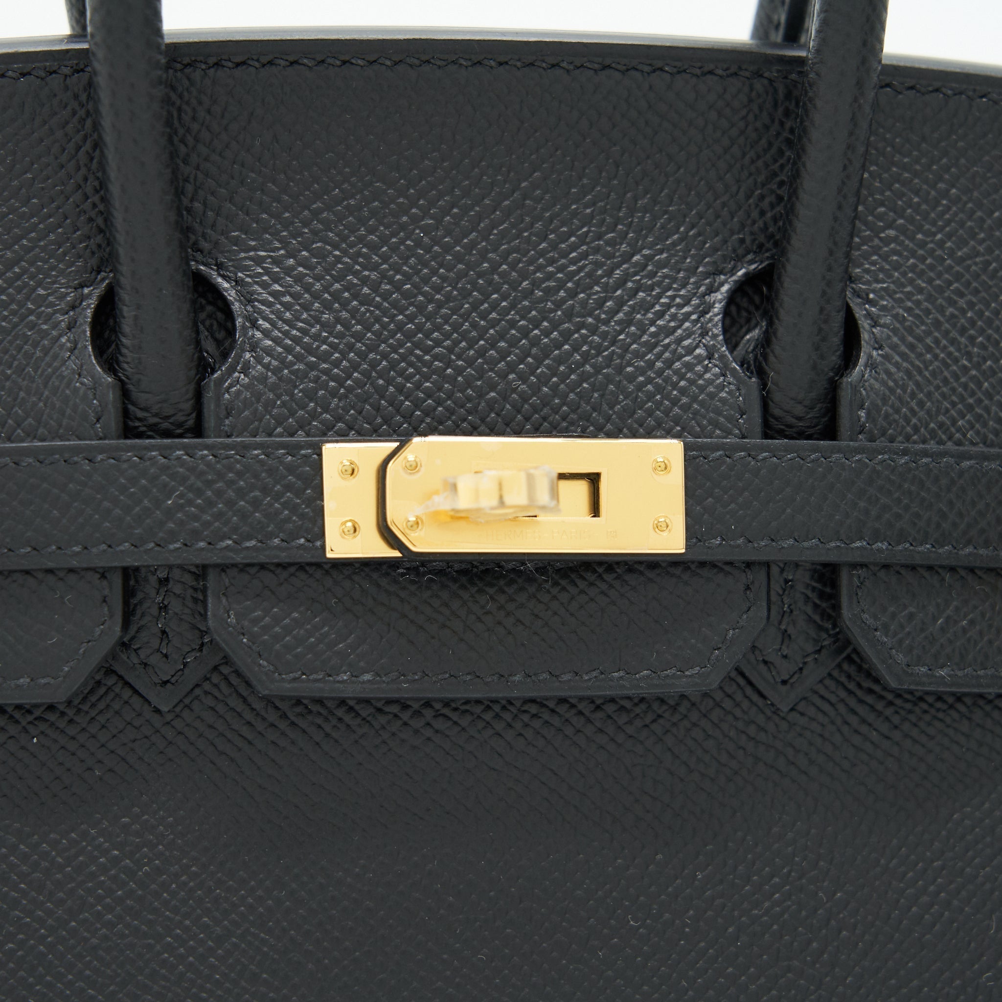 HERMES BIRKIN 25 SELLIER BLACK WITH GHW