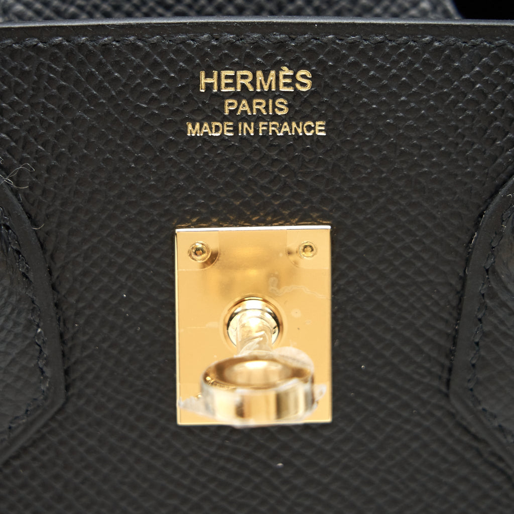 HERMES BIRKIN 25 SELLIER BLACK GHW