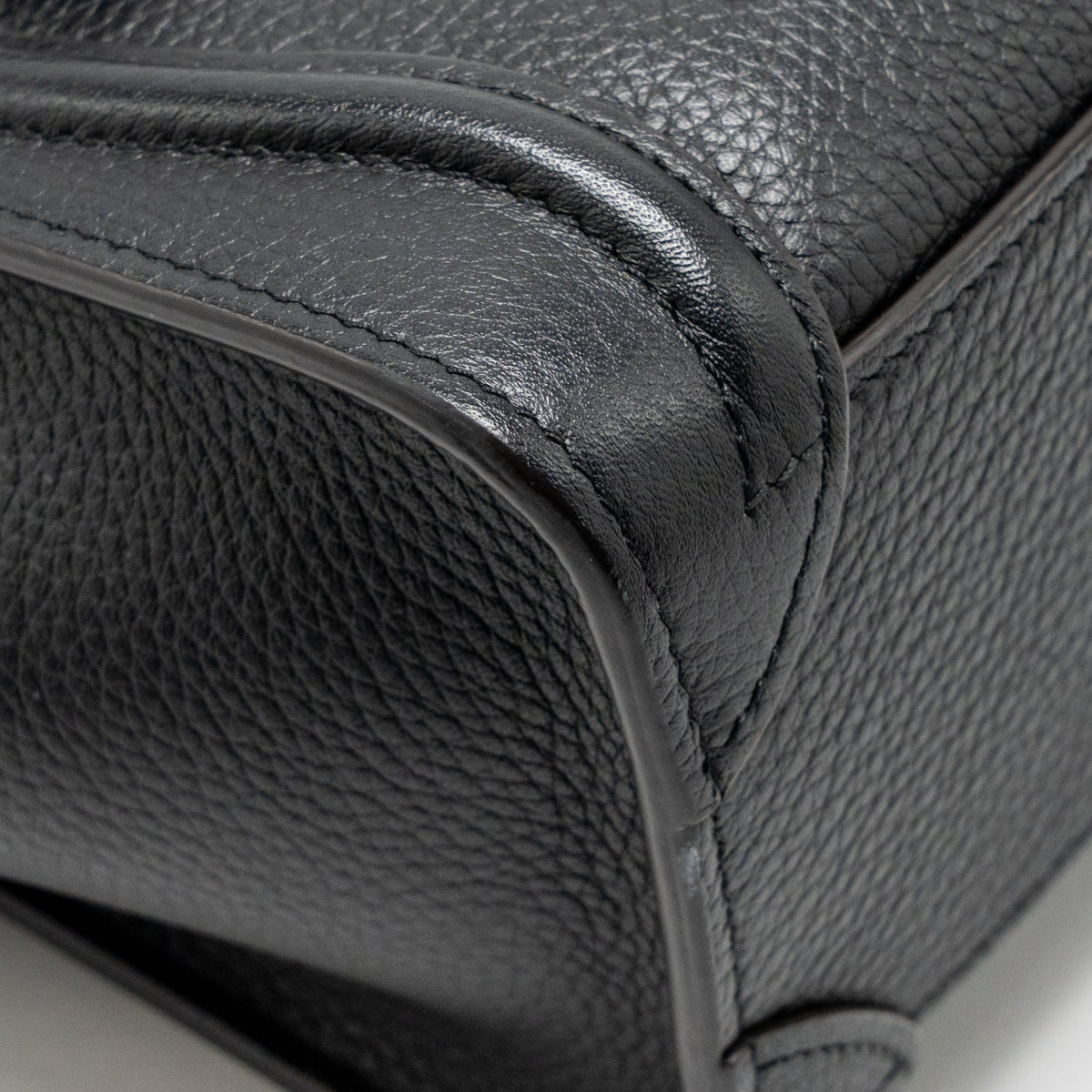 Celine Nano Luggage Bag Grained Calfskin Black SHW