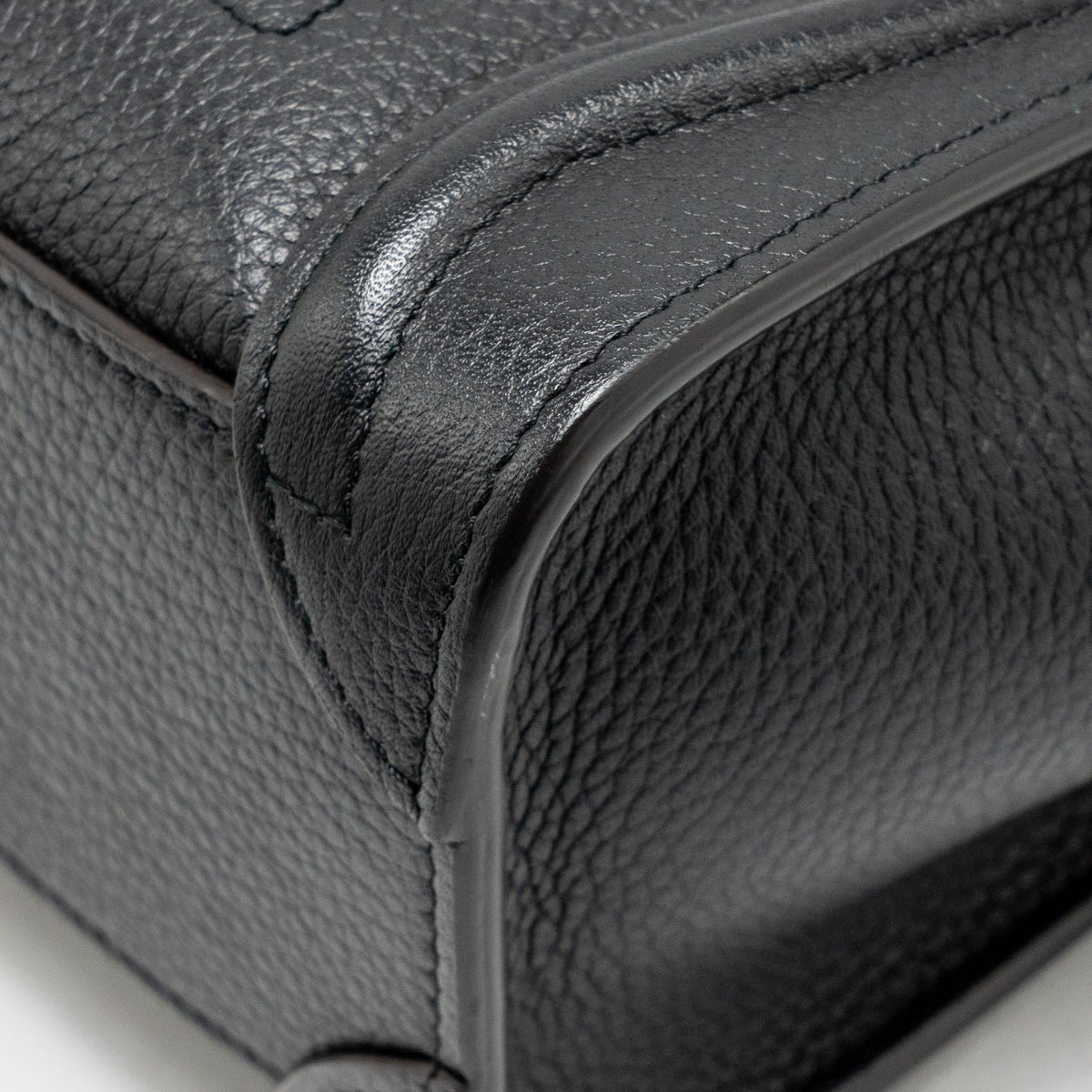Celine Nano Luggage Bag Grained Calfskin Black SHW