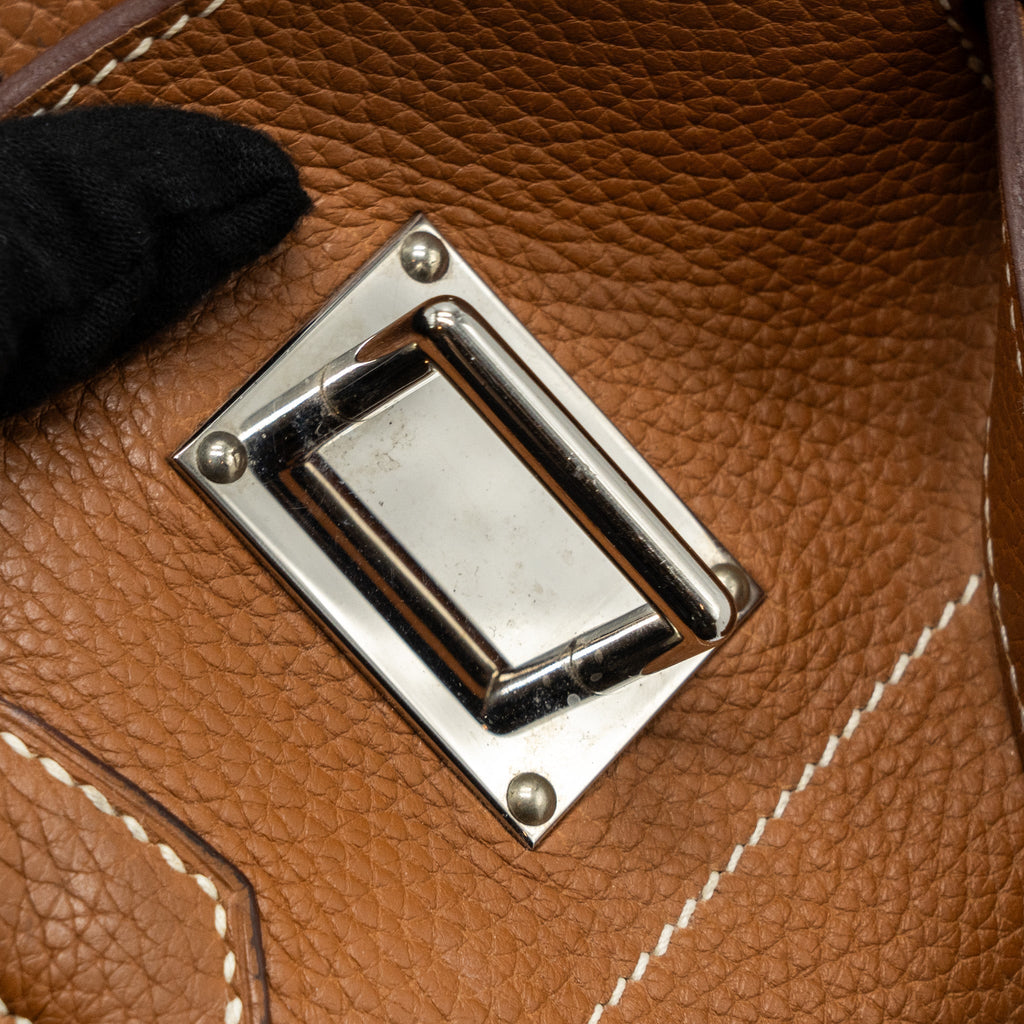 HERMES SHOULDER BIRKIN CLEMENCE GOLD SHW