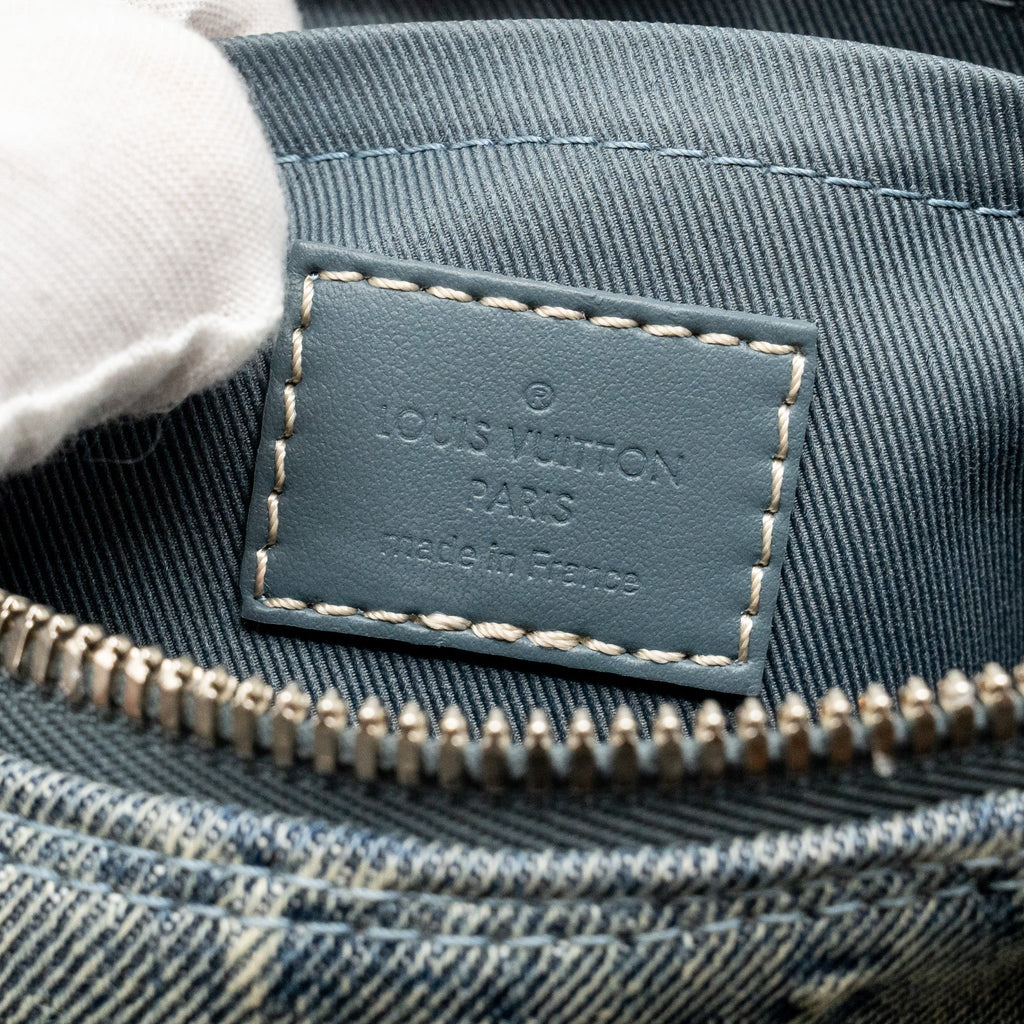 KEEPALL BANDOULIERE 25 WASHED DENIM CANVAS BLUE SHW