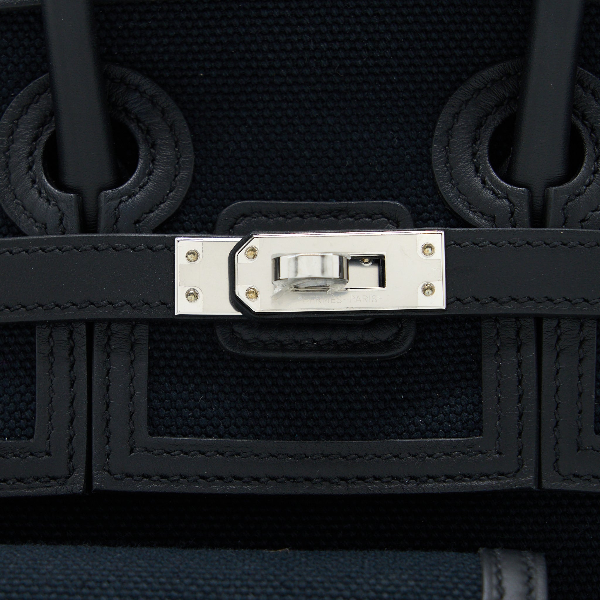 HERMES BIRKIN 25 CARGO TOILE GOELAND/SWIFT BLACK GHW