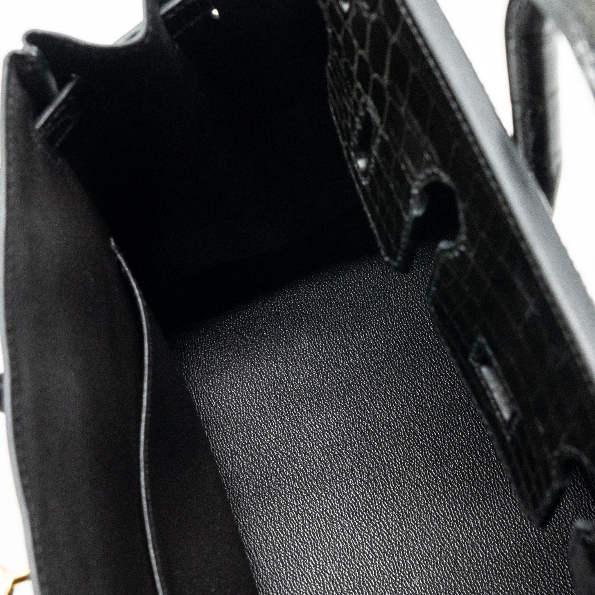 HERMES BIRKIN 25 SHINY CROCODILE NILOTICUS 88 GRAPHITE GHW