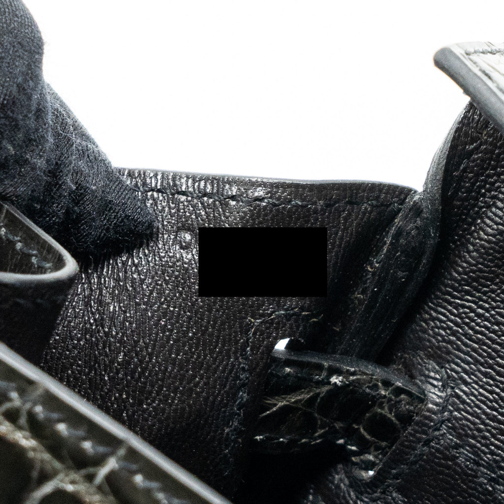 HERMES BIRKIN 25 SHINY CROCODILE NILOTICUS 88 GRAPHITE GHW