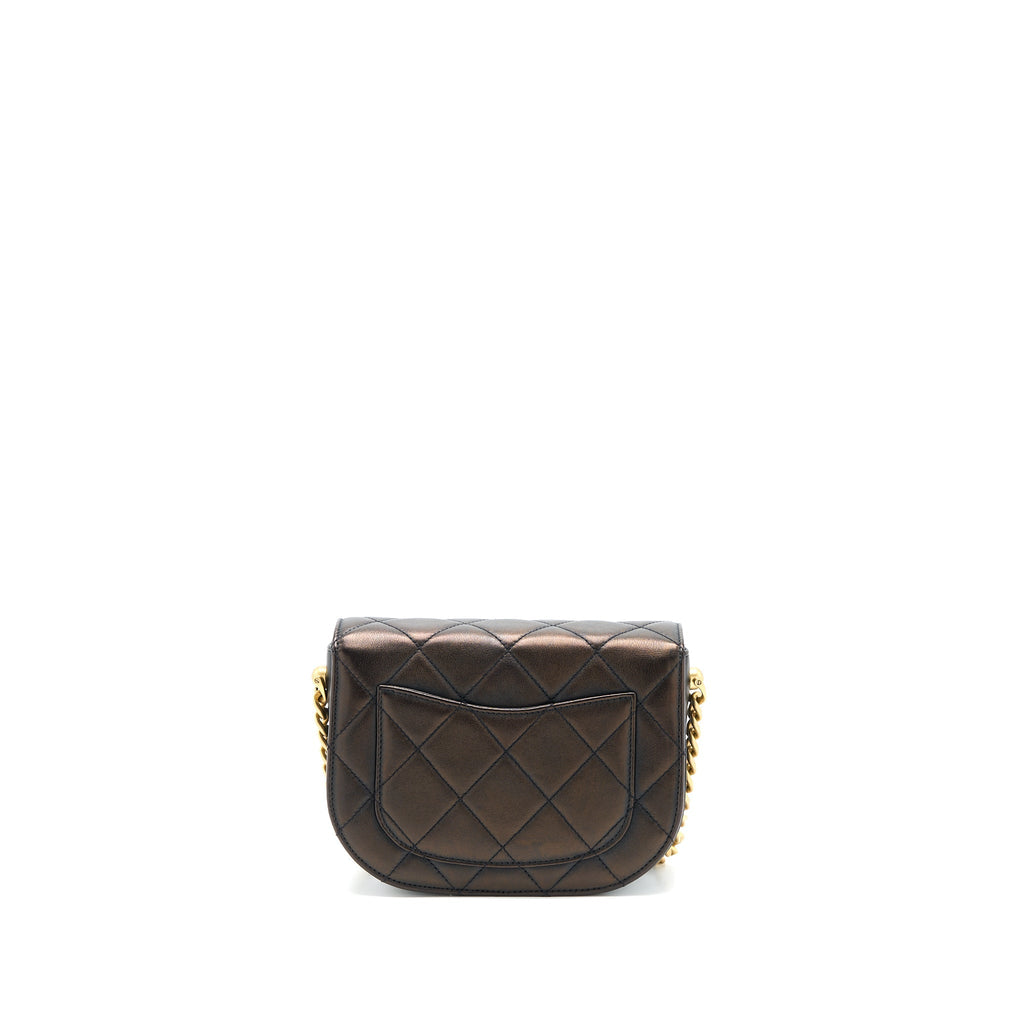 21S MOON MESSENGER BAG CALFSKIN BLACK GHW