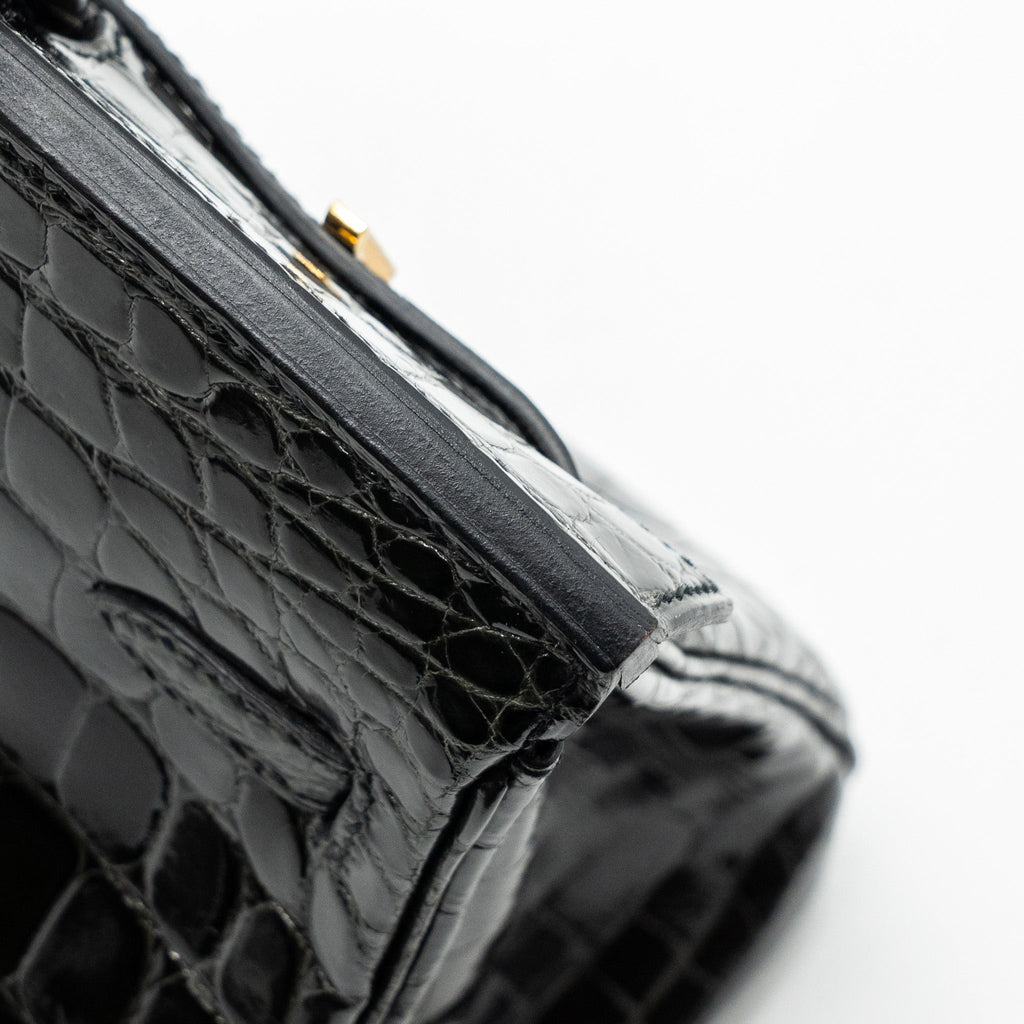 HERMES BIRKIN 25 SHINY CROCODILE NILOTICUS 88 GRAPHITE GHW