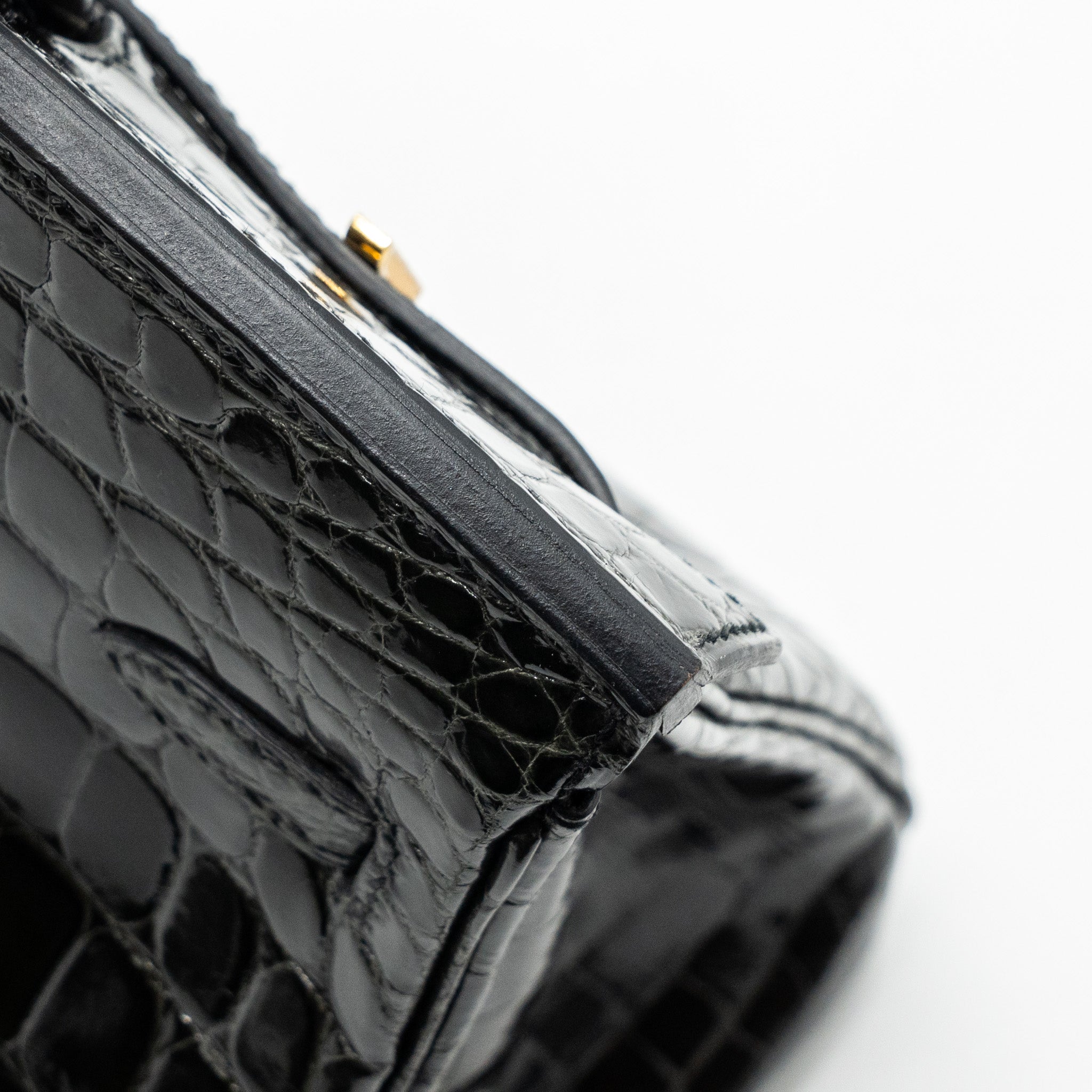 HERMES BIRKIN 25 SHINY CROCODILE NILOTICUS 88 GRAPHITE GHW