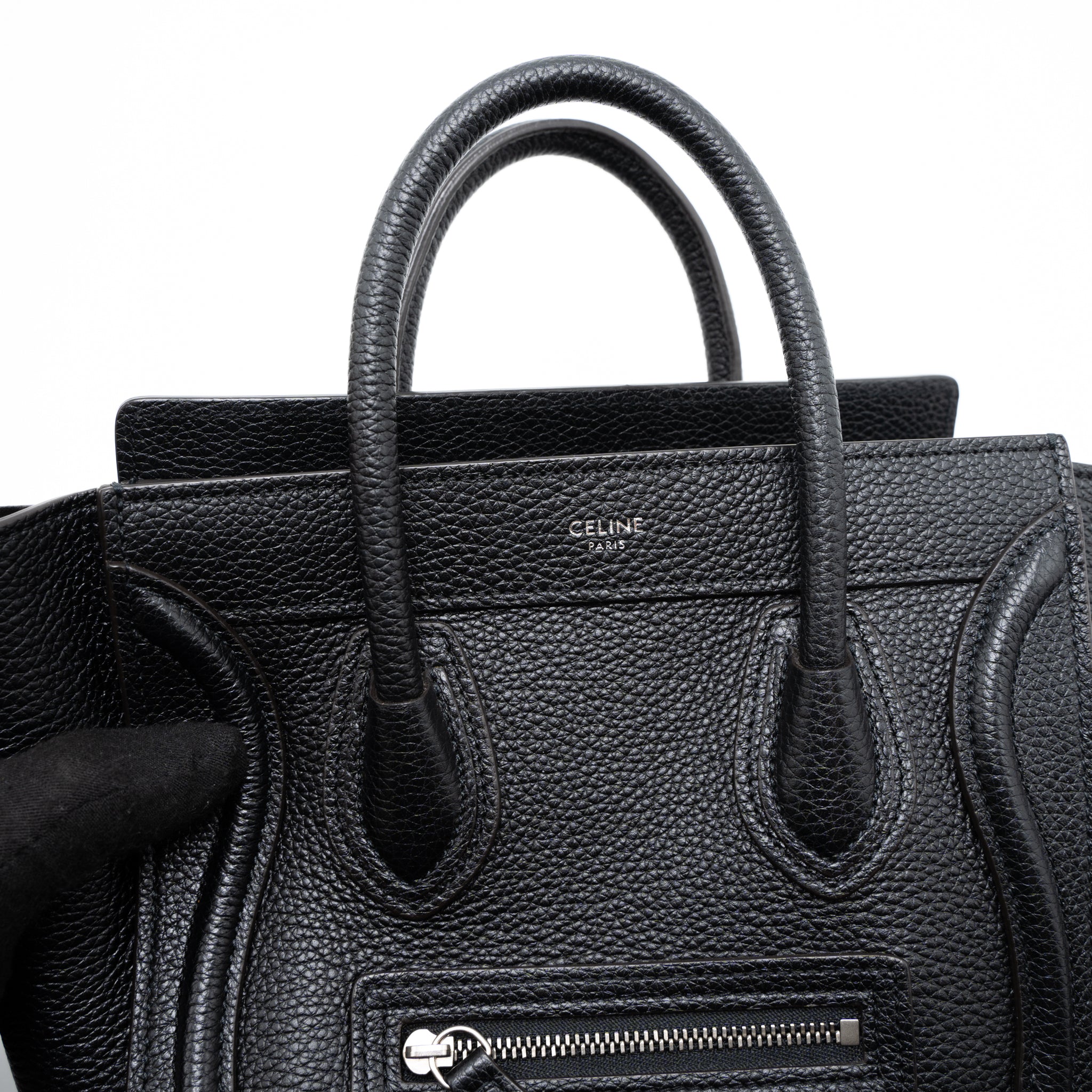 NANO LUGGAGE BAG CALFSKIN BLACK SHW