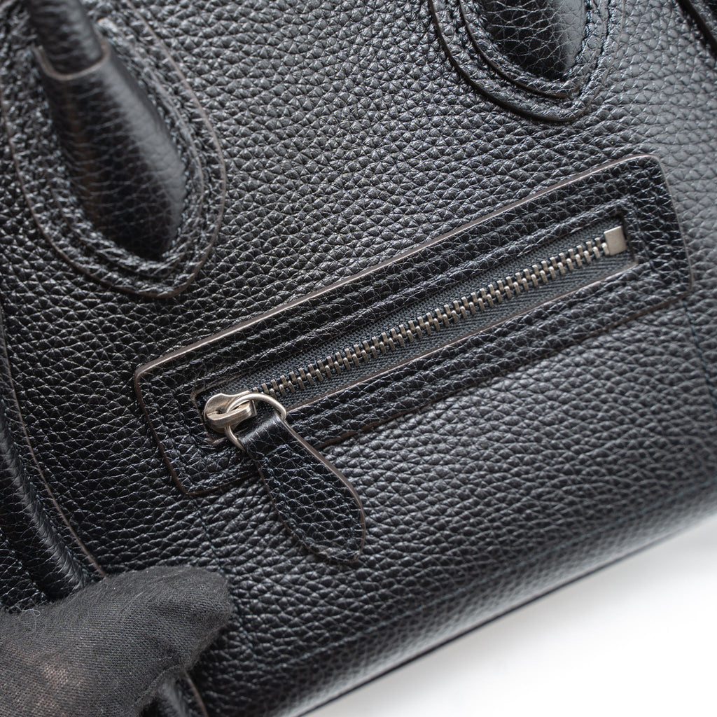NANO LUGGAGE BAG CALFSKIN BLACK SHW