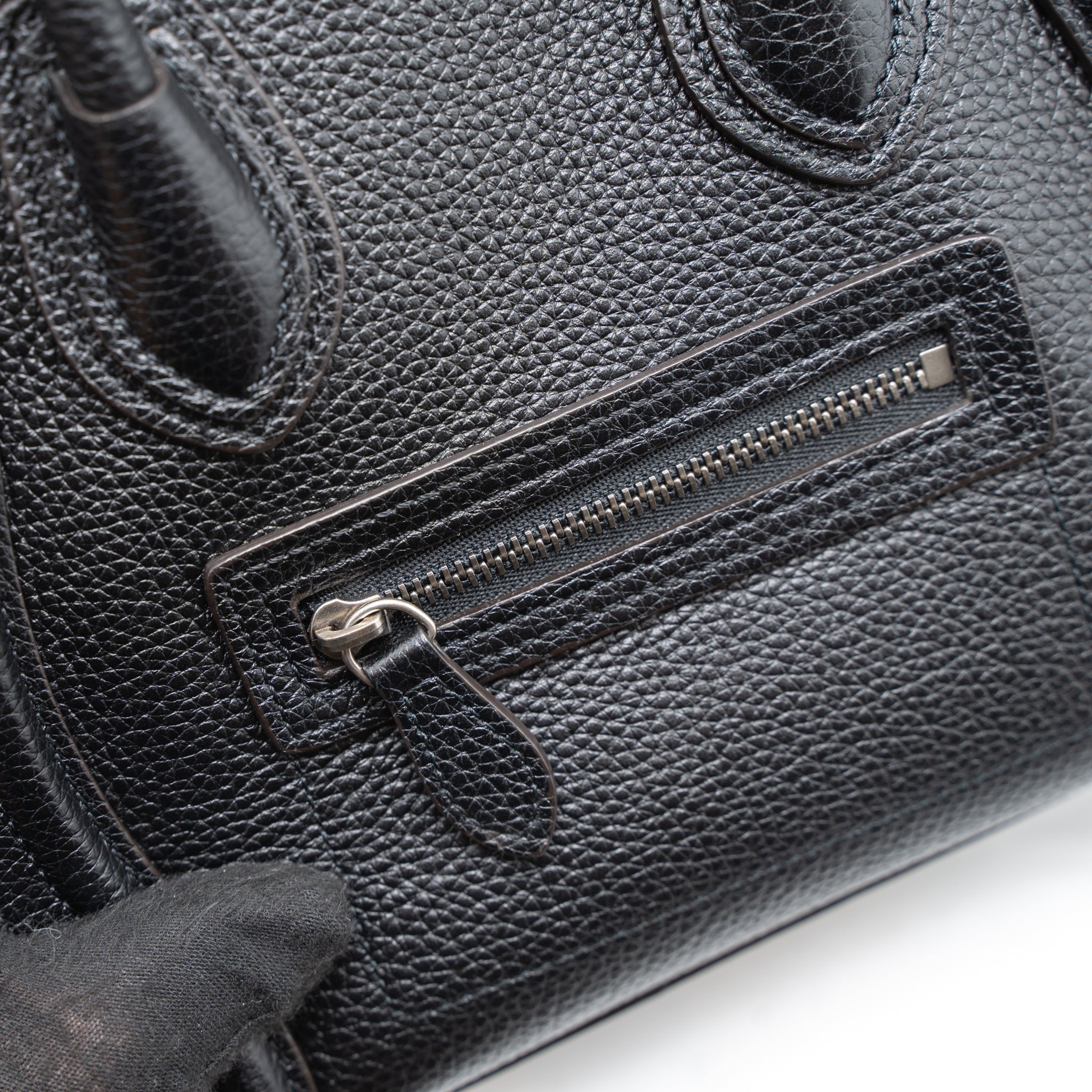 NANO LUGGAGE BAG CALFSKIN BLACK SHW