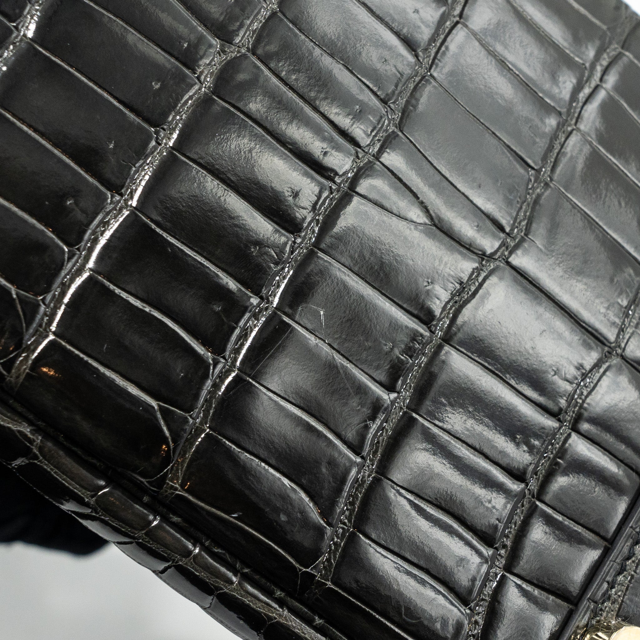 HERMES BIRKIN 25 SHINY CROCODILE NILOTICUS 88 GRAPHITE GHW