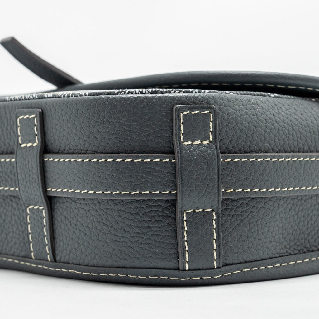 BELVEDERE PM MESSENGER BAG GOYARDINE CANVAS CALFSKIN GREY SHW