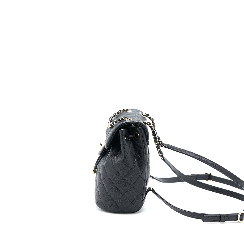 23P MINI FLAP BACKPACK CAVIAR BLACK LGHW (MICROCHIP)