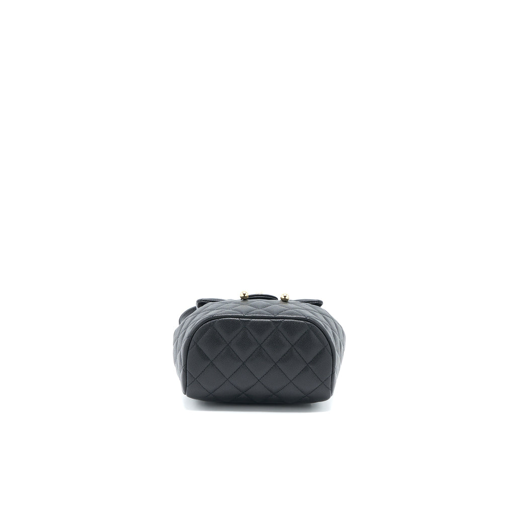 23P MINI FLAP BACKPACK CAVIAR BLACK LGHW (MICROCHIP)