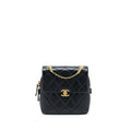 22P FLAP BACKPACK CAVIAR BLACK BRUSHED GHW (MICROCHIP)