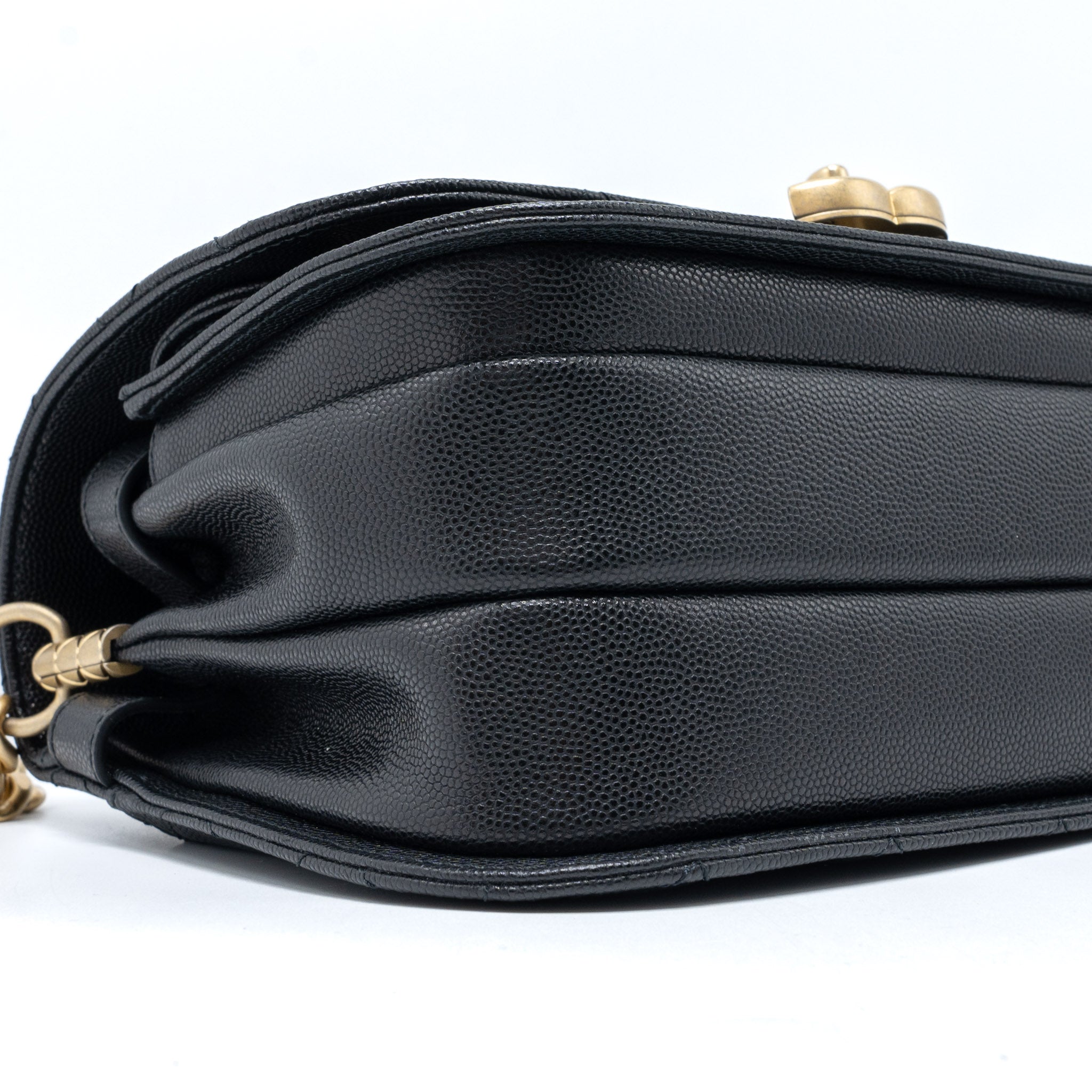 MESSENGER BAG CAVIAR BLACK BRUSHED GHW (MICROCHIP)