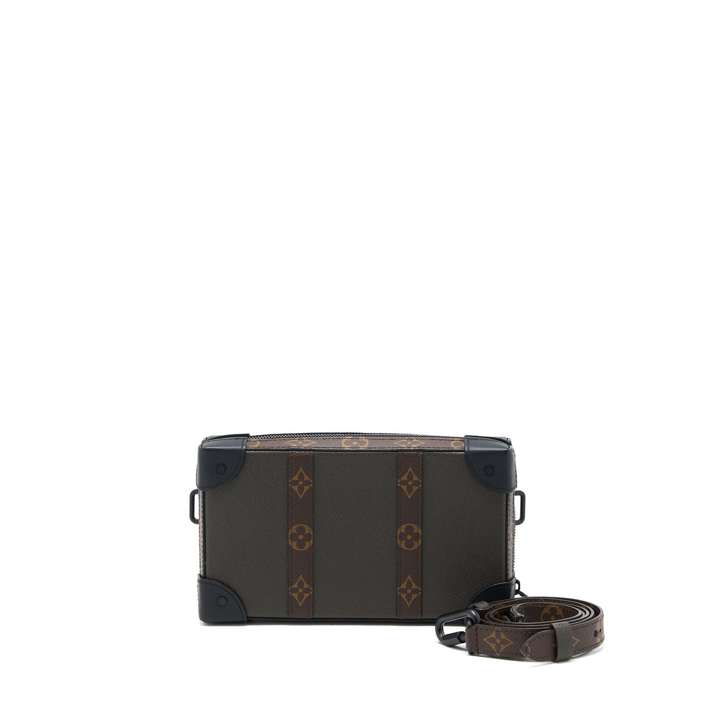SOFT TRUNK WALLET TAIGA/MONOGRAM CANVAS KHAKI GREEN BLACK HARDWARE