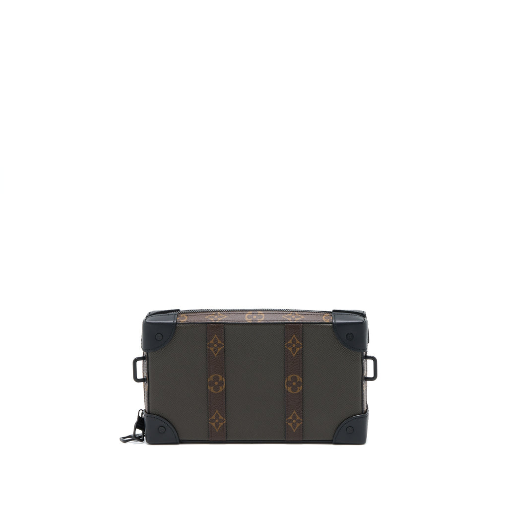 SOFT TRUNK WALLET TAIGA/MONOGRAM CANVAS KHAKI GREEN BLACK HARDWARE
