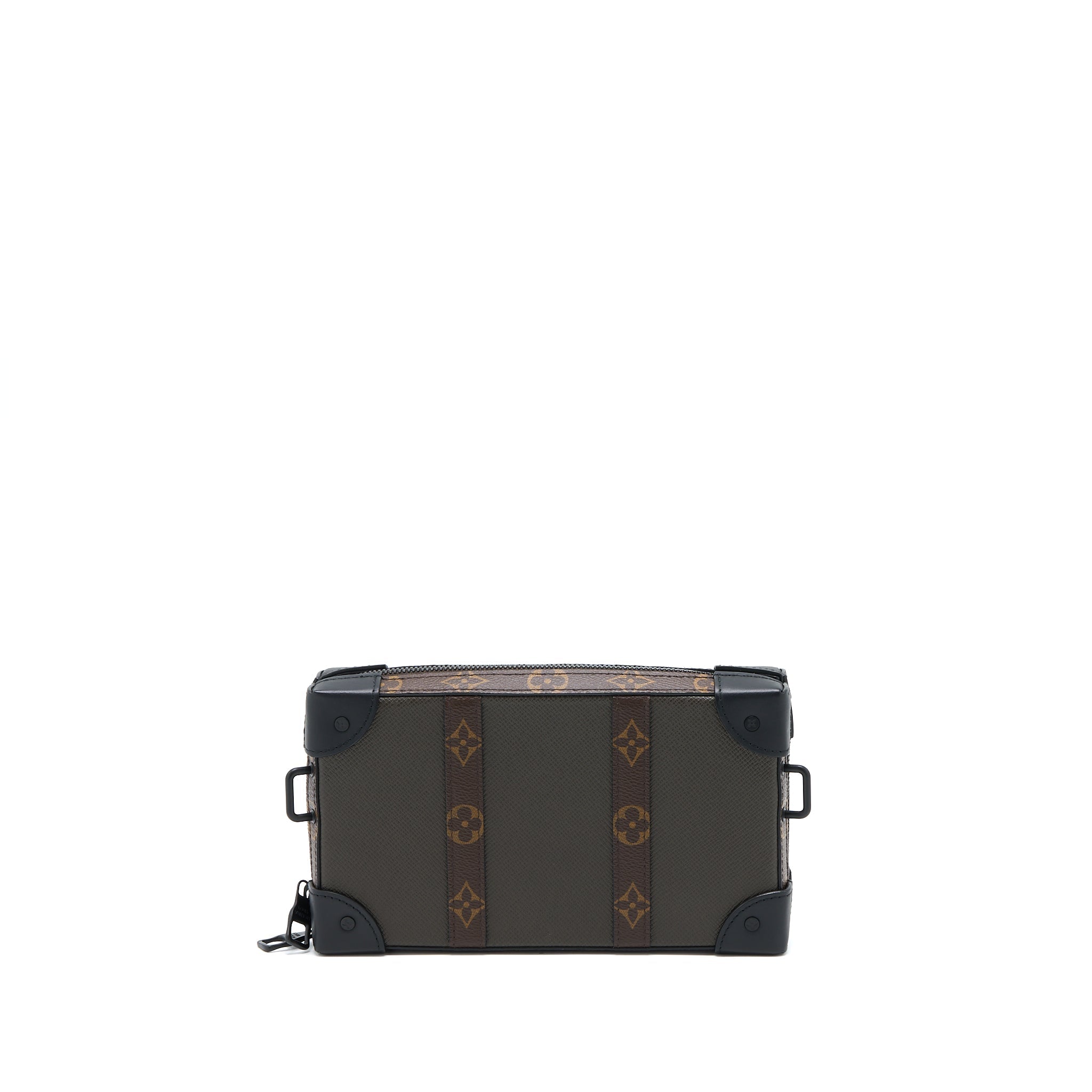 SOFT TRUNK WALLET TAIGA/MONOGRAM CANVAS KHAKI GREEN BLACK HARDWARE