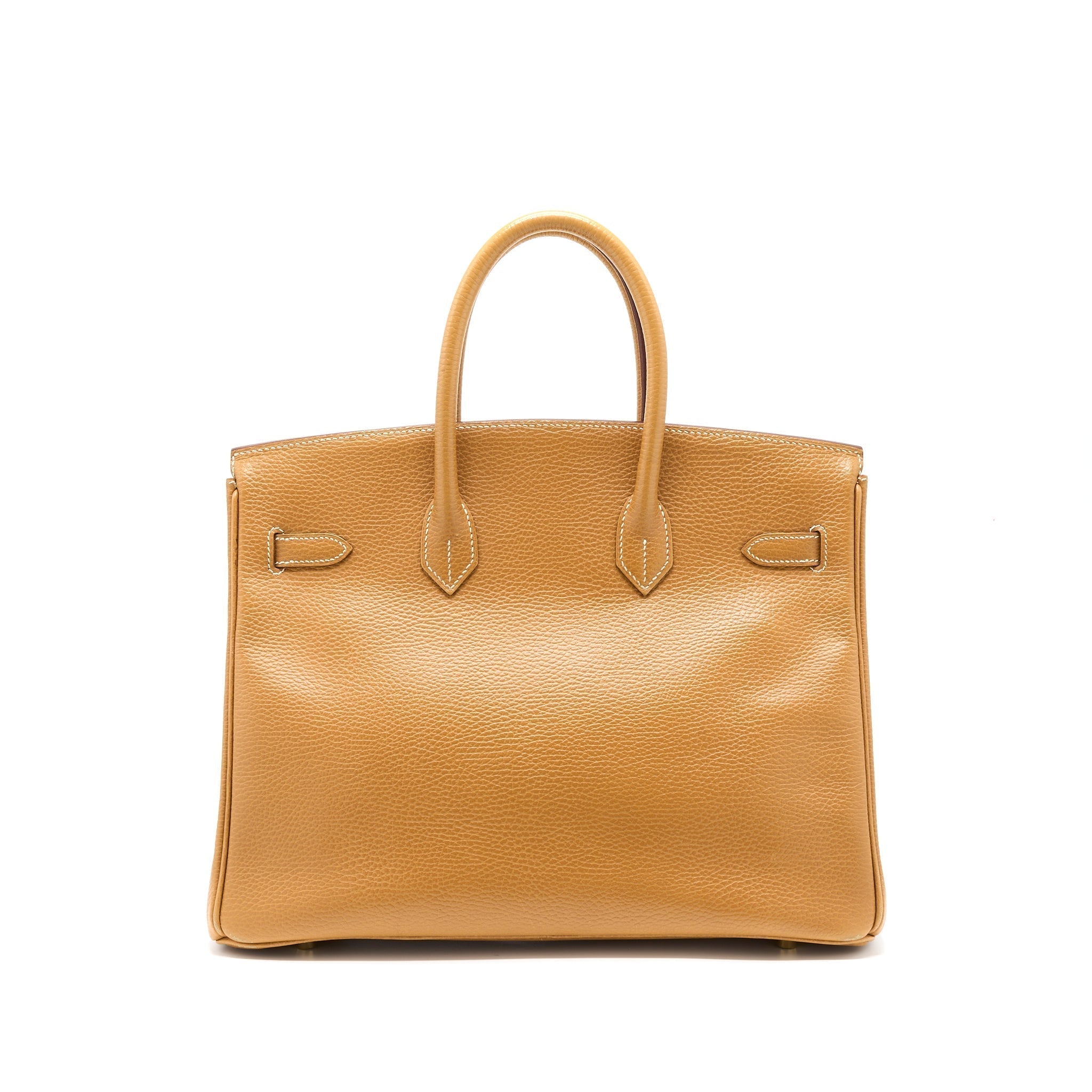 HERMES VINTAGE BIRKIN 35 COURCHEVEL NATURAL SABLE GHW