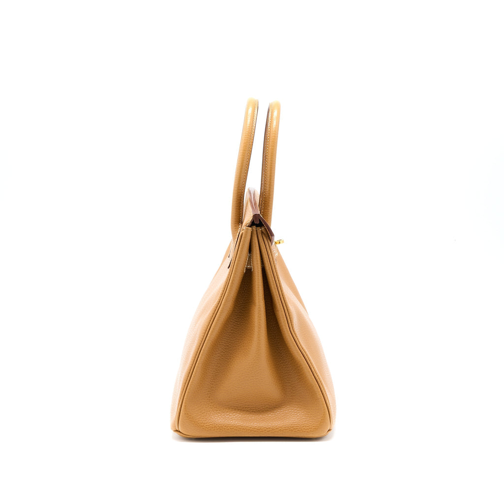 HERMES VINTAGE BIRKIN 35 COURCHEVEL NATURAL SABLE GHW