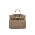HERMES BIRKIN 25 TOGO LEATHER ETOUPE GHW