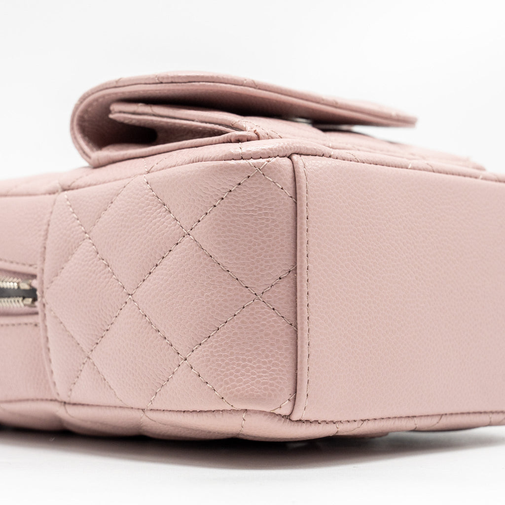 24P CLASSIC MINI BACKPACK CAVIAR LIGHT PINK SHW (MICROCHIP)