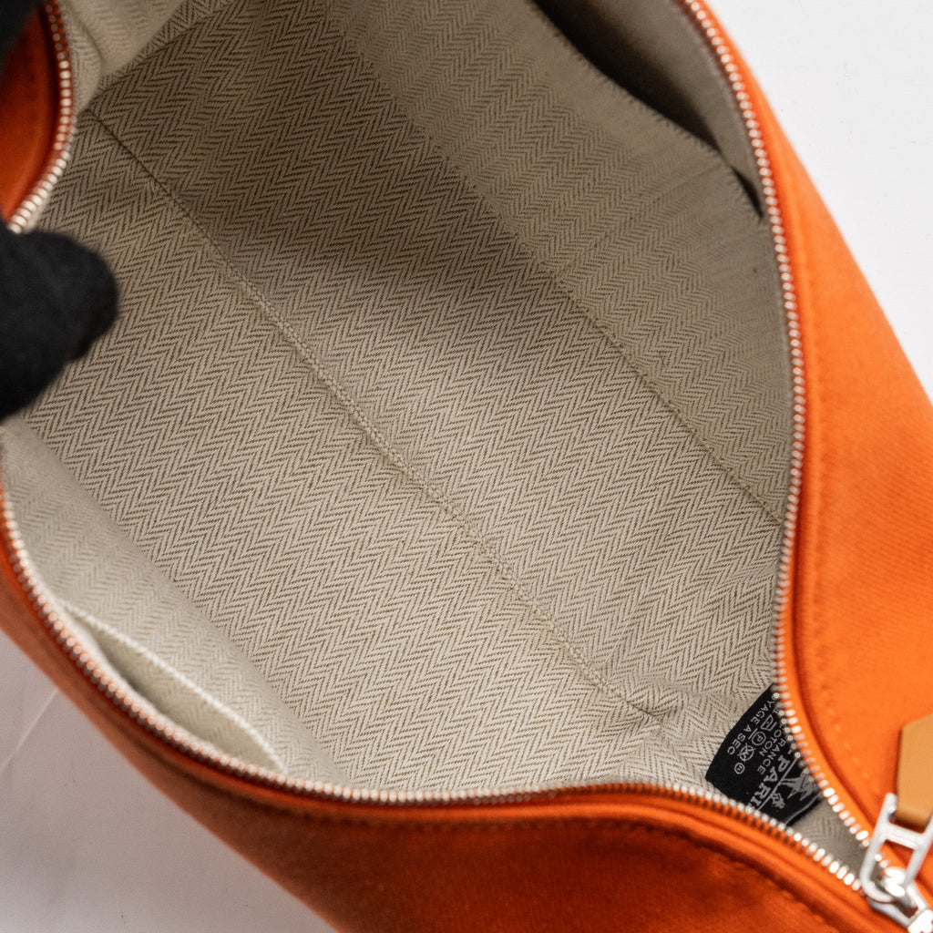TROUSSE DE TOILETTE BRIDE A BRAC PM TRAVEL POUCH CANVAS ORANGE FEU SHW
